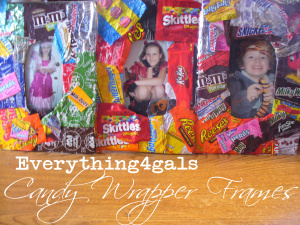 Halloween Candy Wrapper Picture Frames